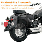 Saddle Bags for Harley Softail, Kawasaki Vulcan, Yamaha (Fits )