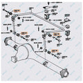 Rear Stabiliser Sway Bar Link Rubber Bush Kit for Landcruiser UZJ100 HDJ100 (1998-2007)