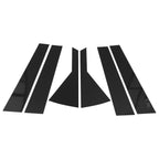 Set of 6 Door Pillar Window Trim for Kia Seltos (2020–2023) Black