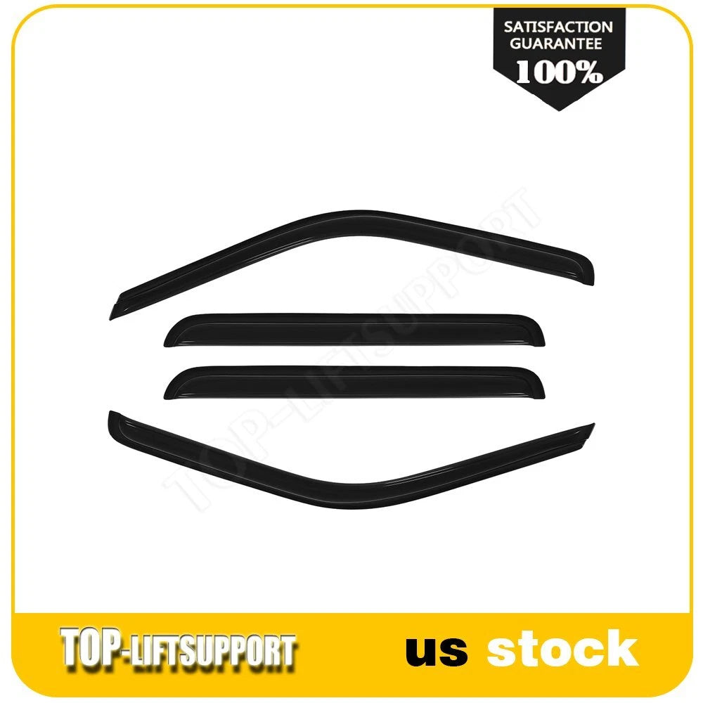 Wavy UV Window Visor Vent Shade Rain Guard for Chevy GMC C/K 1500 Crew Cab