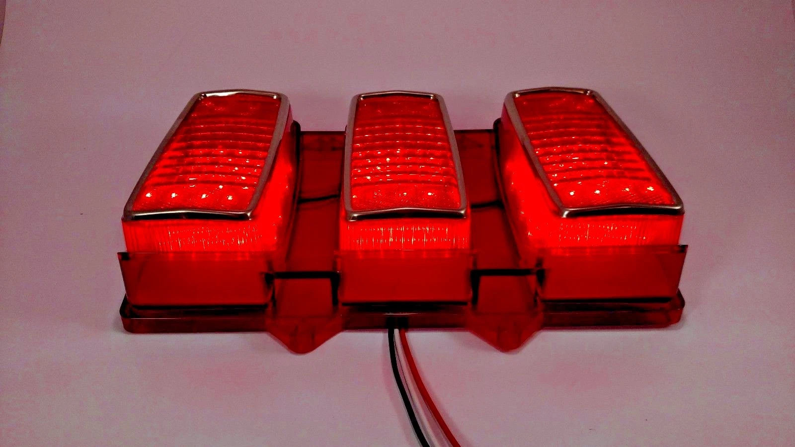 LED Tail Lights with Brake Lamps and Stainless Trim for 1969 Ford Mustang
