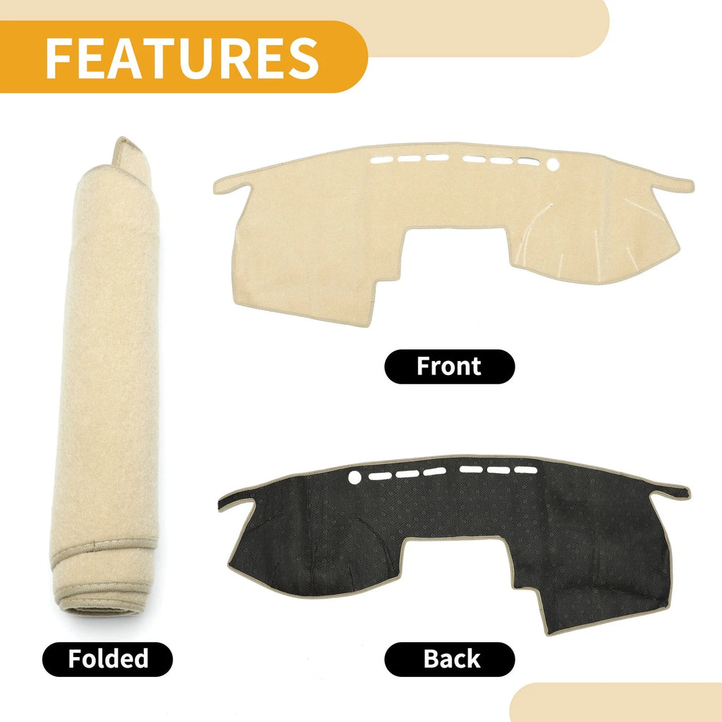 Dashboard Cover Mat for Toyota Mark X (2004–2009) Beige