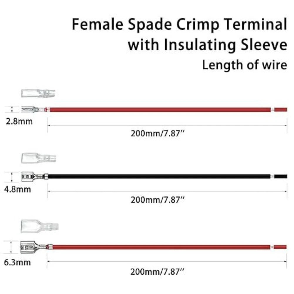 30 pcs Spring Loaded Speaker Wire Connectors 2.8mm 4.8mm 6.3mm