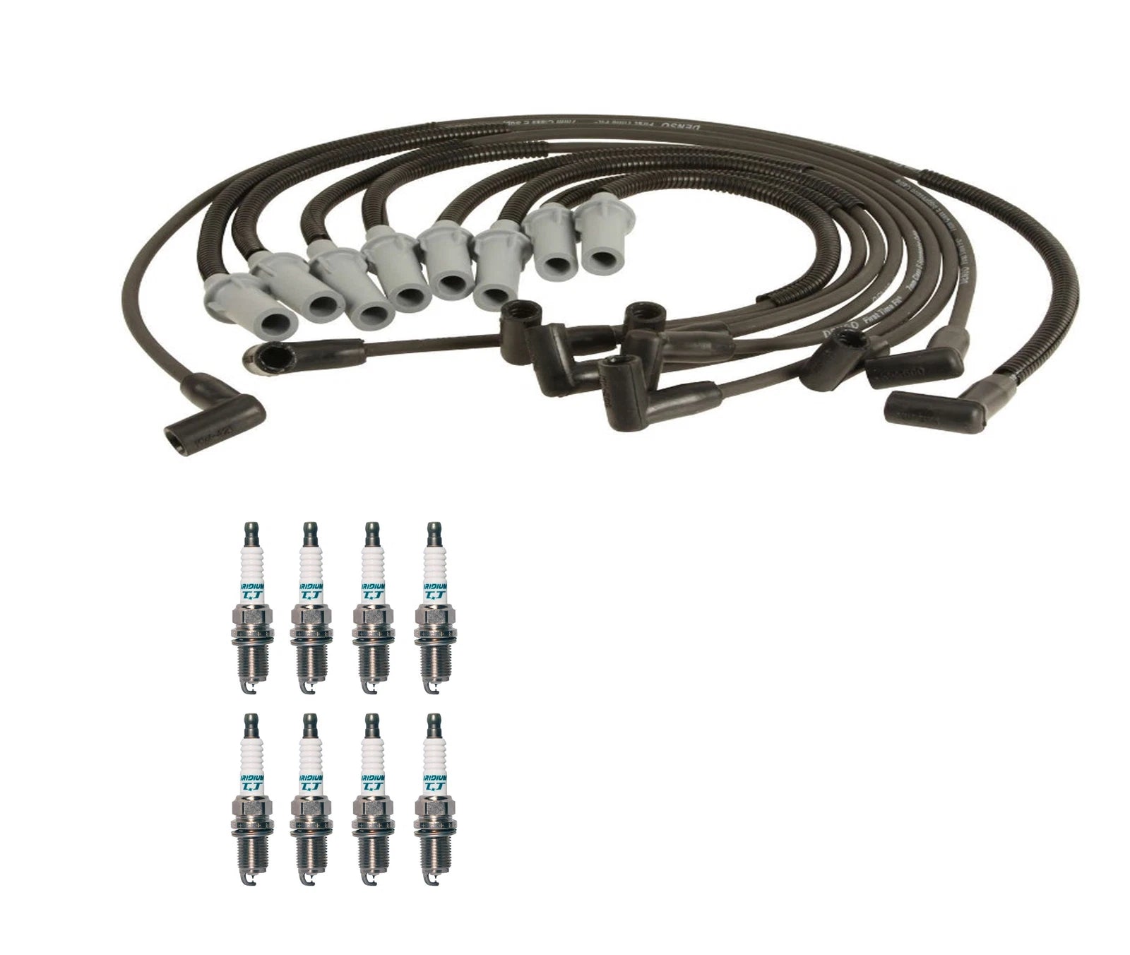 Denso Wire Set & 8 Iridium TT Spark Plugs for Dodge 5.2 5.9 V8 (1994–2003)