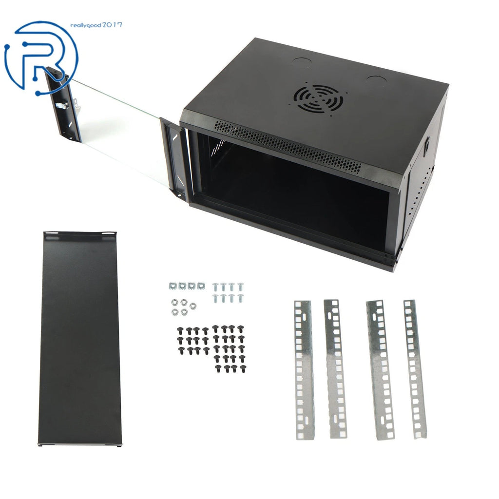 6U Server Rack Enclosure for Wall Mount Network (Max Depth 15.5")