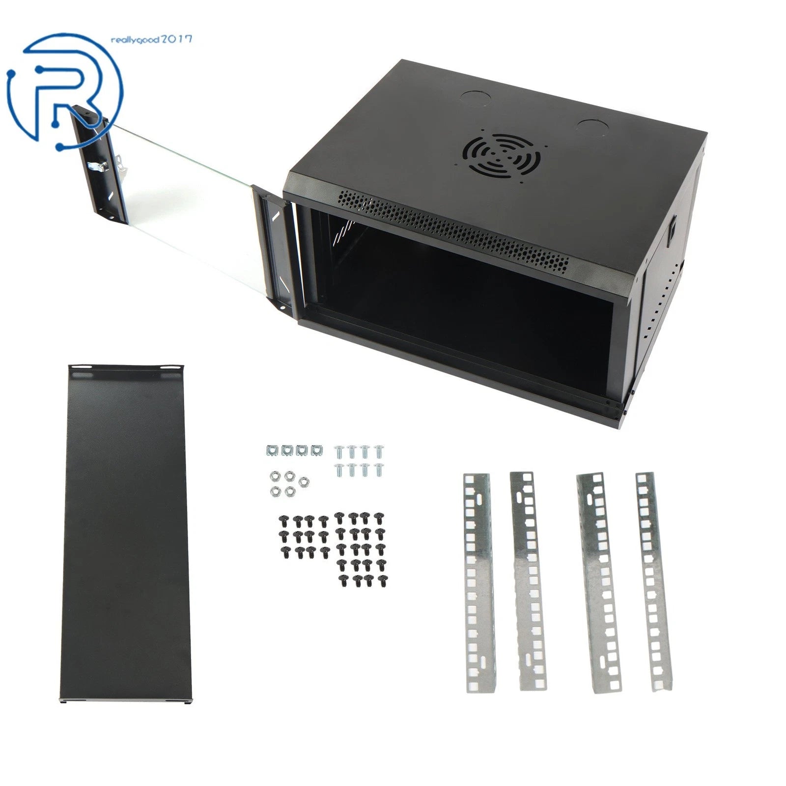 6U Server Rack Enclosure for Wall Mount Network (Max Depth 15.5")