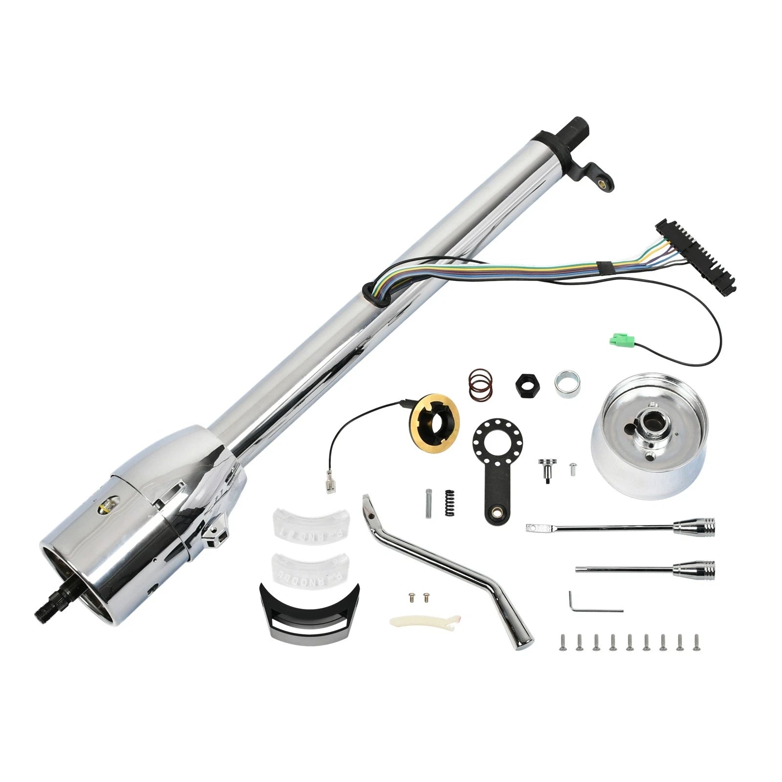 28" Chrome Tilt Steering Column & Adapter for Universal Applications