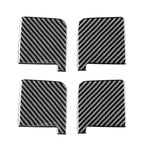 4 x Black Carbon Fiber Door Handle Bowl Covers for Toyota Tundra (2014-2021)