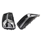 2X Front Fog Light Grille Cover Chrome Trim for Audi A6 S6 C8 (2019–2023)
