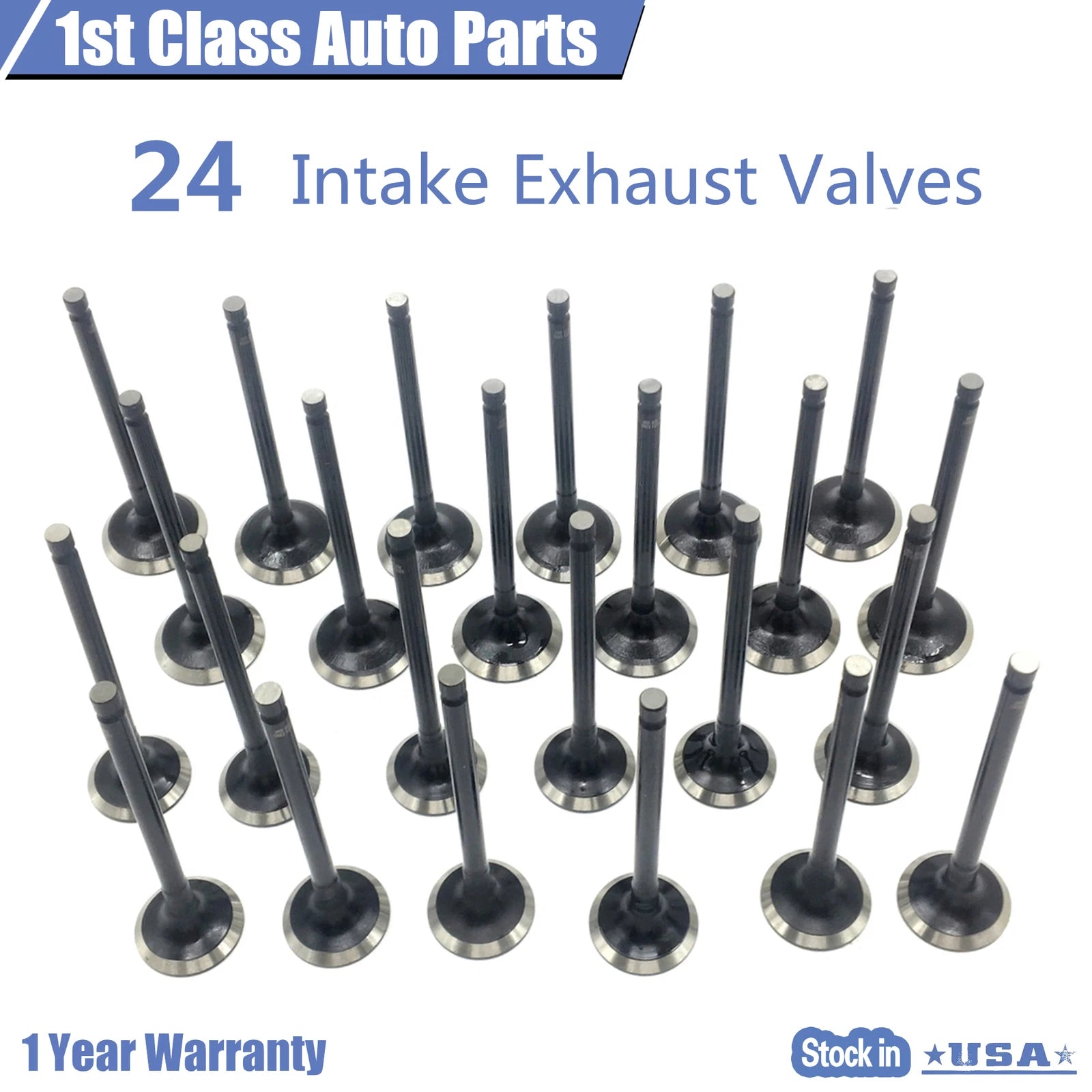 24PCS Intake Exhaust Valve Kit for Kia Sportage Hyundai Tucson (2005–2010)