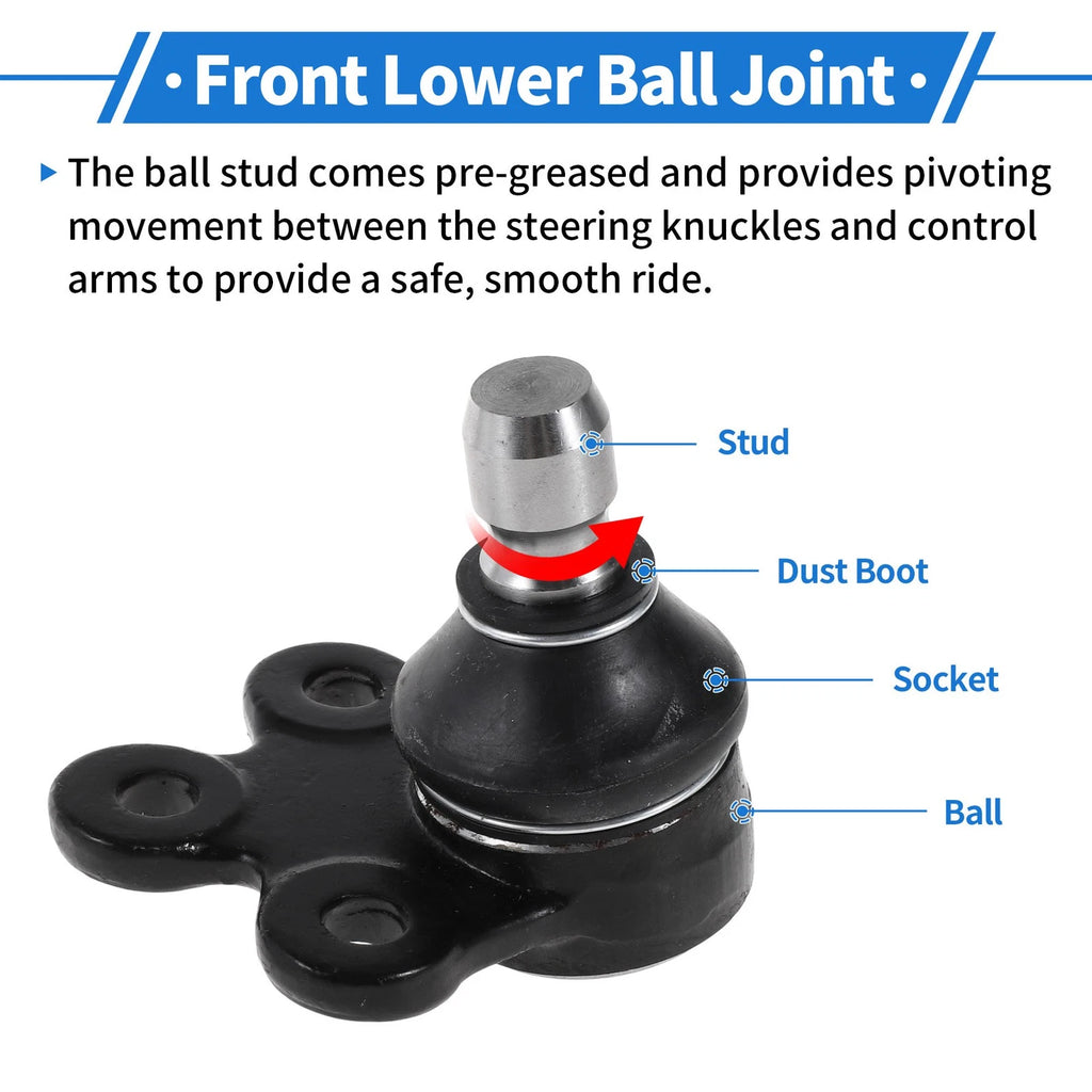 2X Front Lower Ball Joints for Buick Encore (2013–2022) No. 95017034/95907943