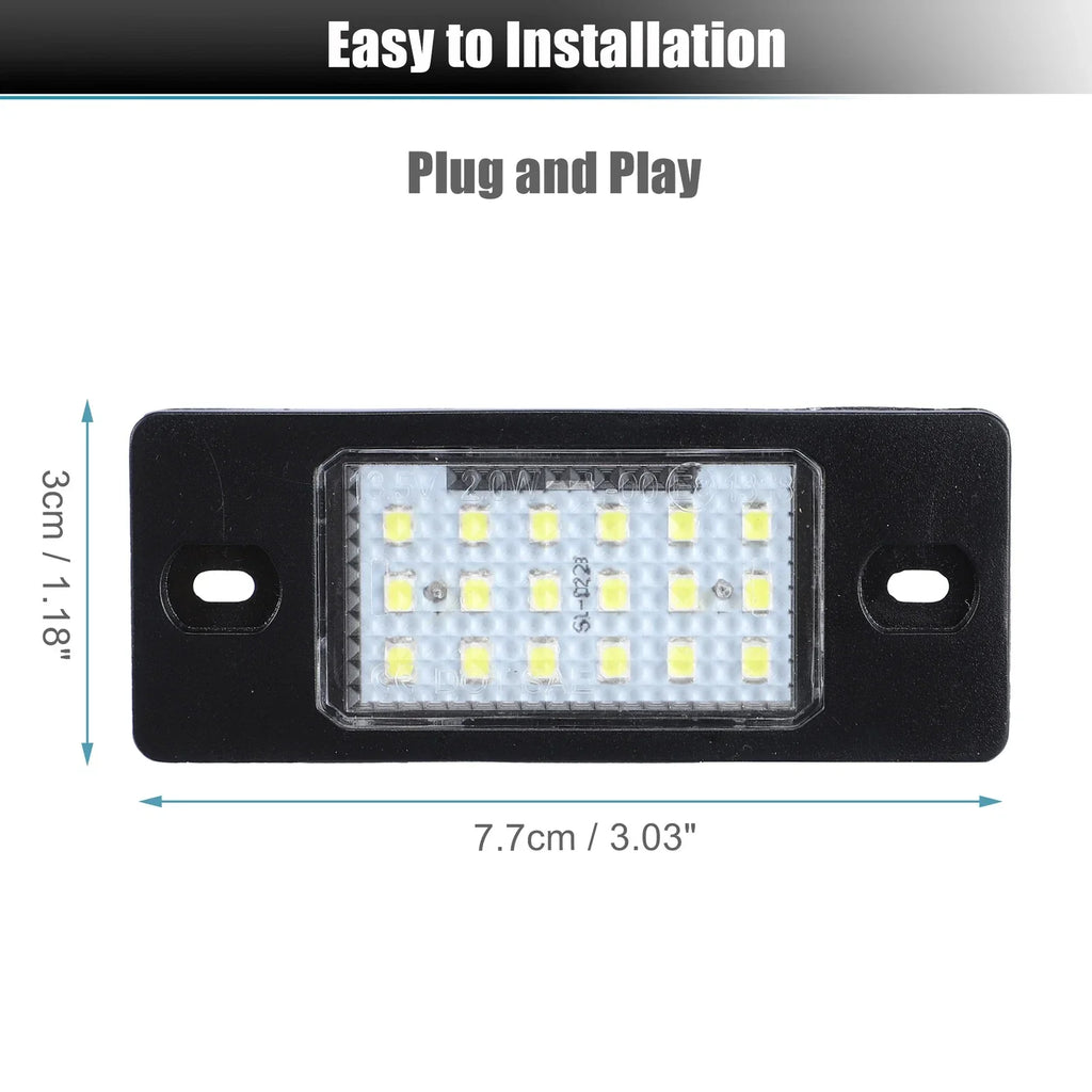 2 x LED License Plate Lights with Decoders for VW Jetta (2011-2018)
