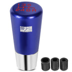 Shift Knob for Universal Vehicles (Aluminum, Tapered, Blue)