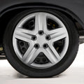 Set of Four 17" Silver ABS 5 Spoke Hubcap Wheel Covers (Push-on)