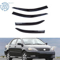 Set of 4 Window Visors for Toyota Corolla (2003–2008) 3D Wavy Design