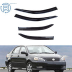 Set of 4 Window Visors for Toyota Corolla (2003–2008) 3D Wavy Design