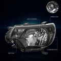 Set of 2 Black Housing Clear Corner Headlights for Tacoma (2012–2015)
