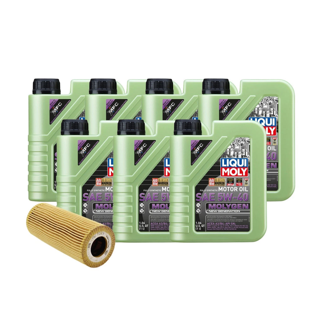 Oil Change Kit 7L Liqui Moly Molygen 5W-40 for Audi V6 3.0/3.2L (2005–2015)