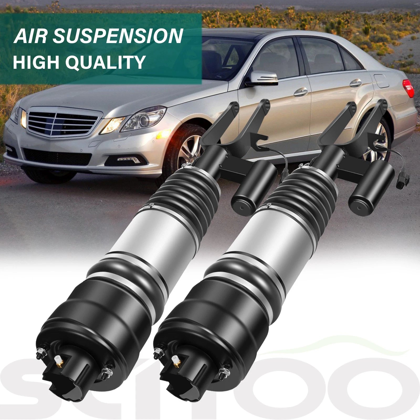 Front Pair Air Suspension Strut for Mercedes W211 E320 E350 E500 E550 (2003–2009)