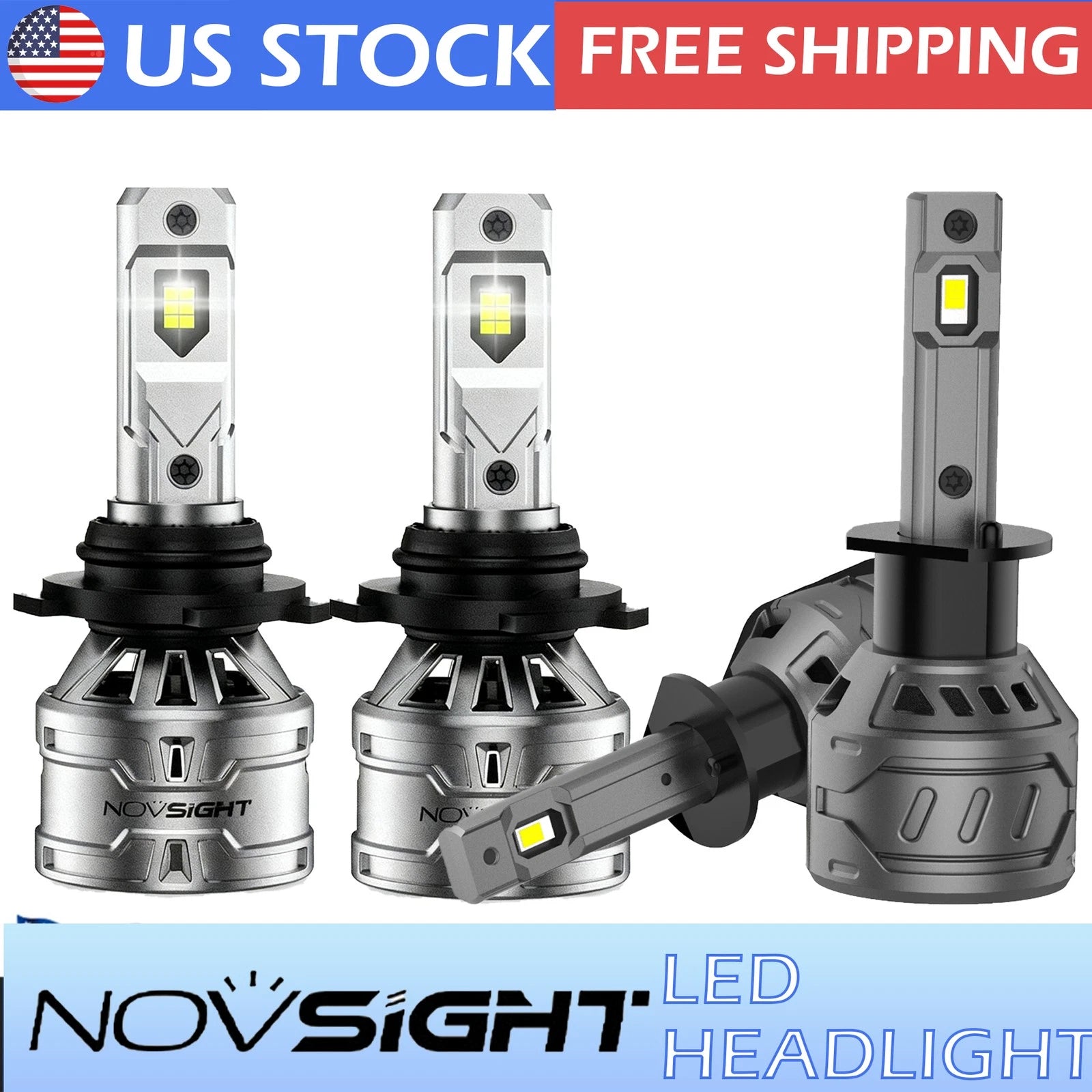 Set of 4 H1+9005 LED Headlight Kit for Nissan Altima (2005–2006)