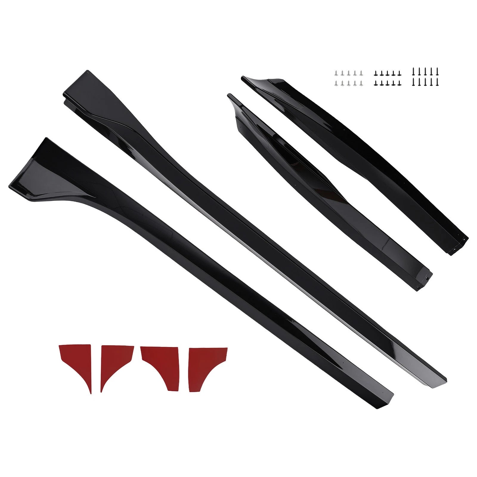 Black ABS Side Skirt Extension Panel Kit for Tesla Model 3 (2017–2023)