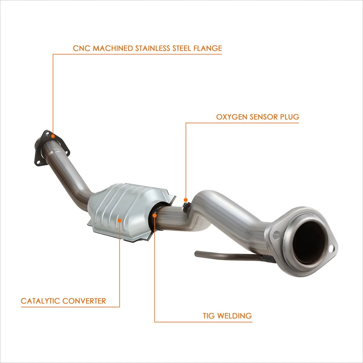 Front Catalytic Converter Exhaust Manifold Pipe for Trailblazer Envoy (2002–2005)