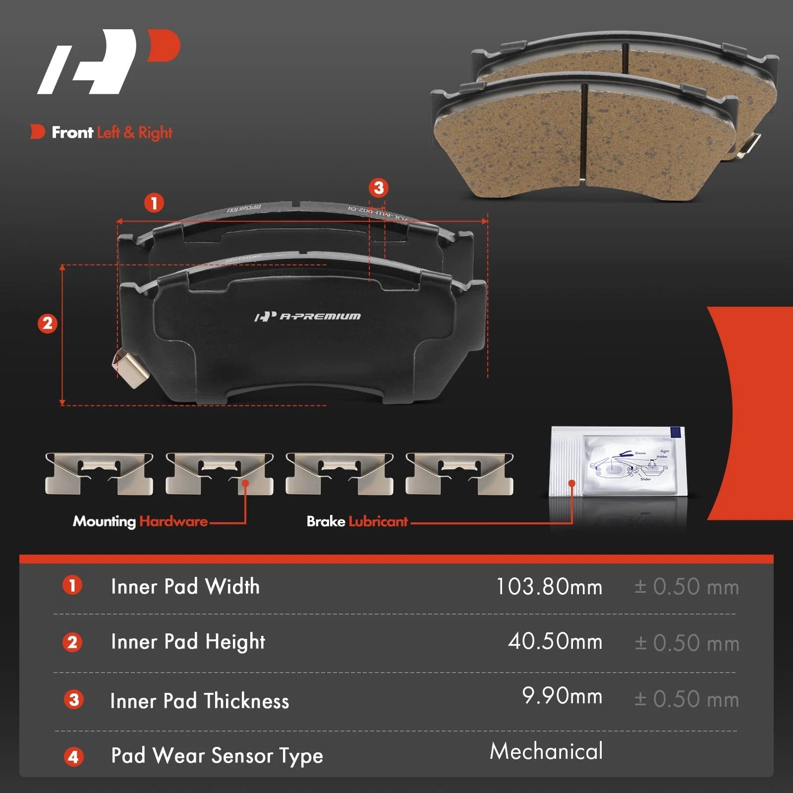 Front Ceramic Brake Pads for Chevrolet Metro Pontiac Firefly Suzuki (1990–1993)