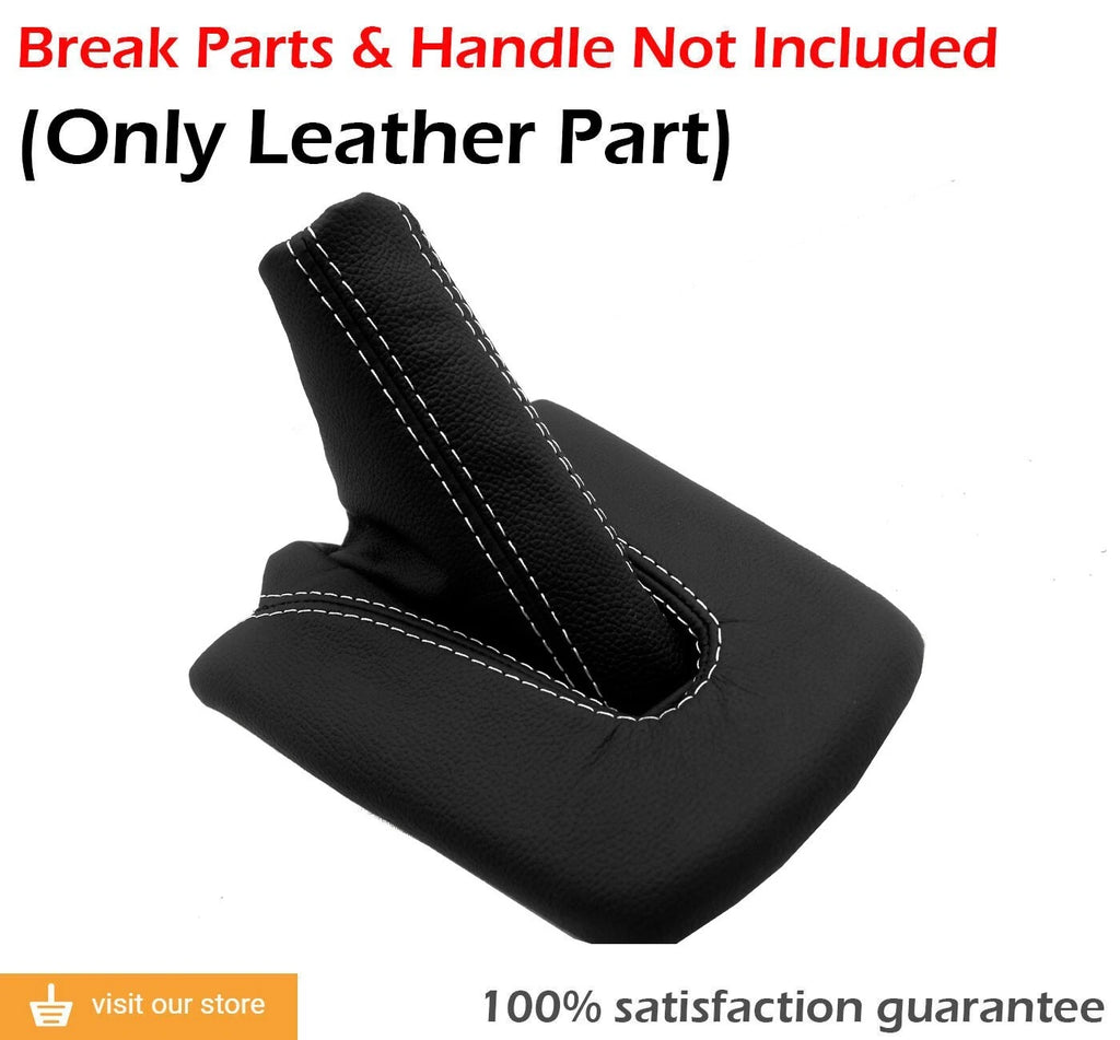 E Brake Boot Cover Leather for BMW M3 Z4 (2003–2008) White Stitch