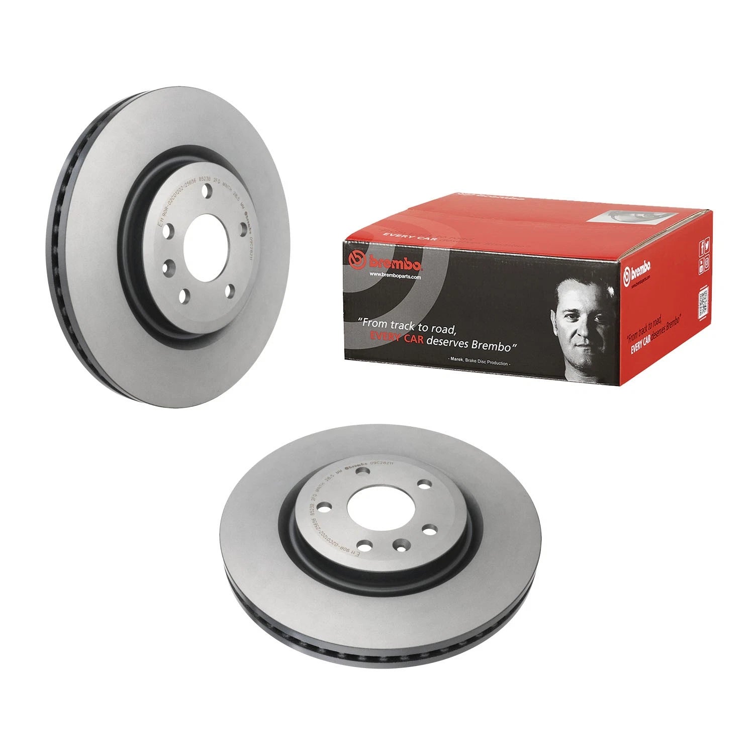 Brembo 325mm Coated Vented Disc Brake Rotor for Ford Lincoln