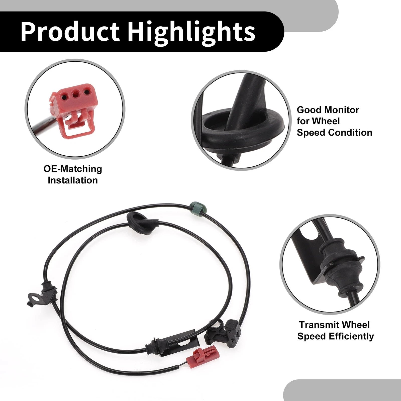 ABS Wheel Speed Sensor No.AE5Z2C182A for Ford Fusion (2007–2011) FWD