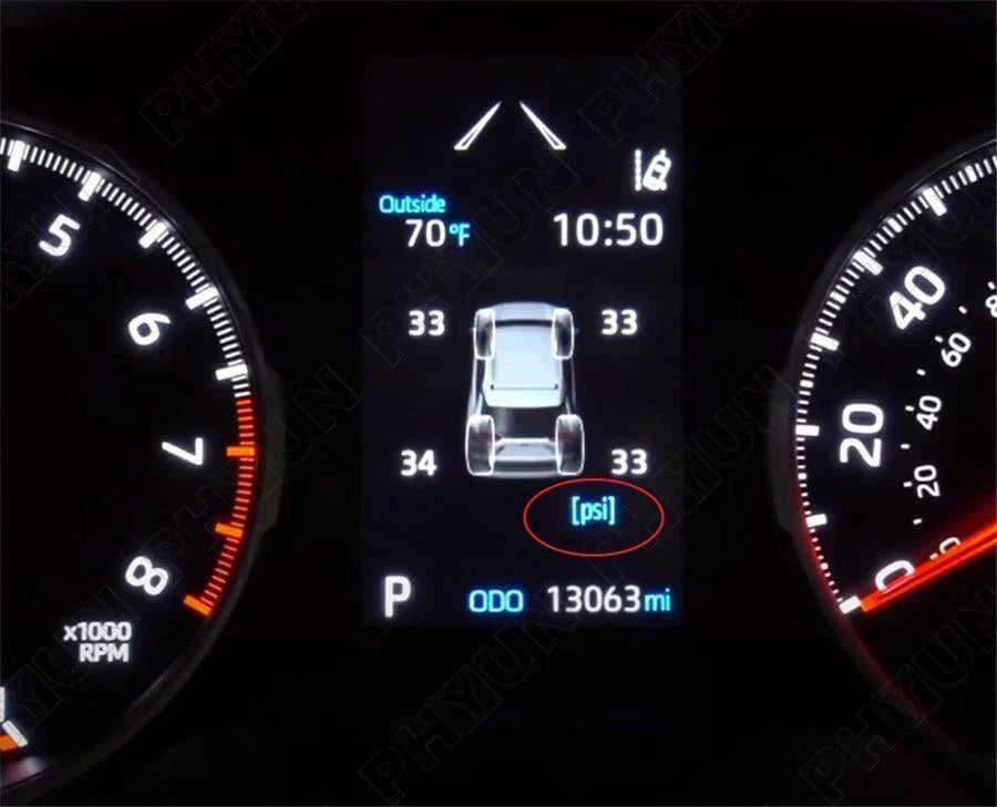 Digital LCD Tyre Pressure Monitor System for 2019-2020 RAV4