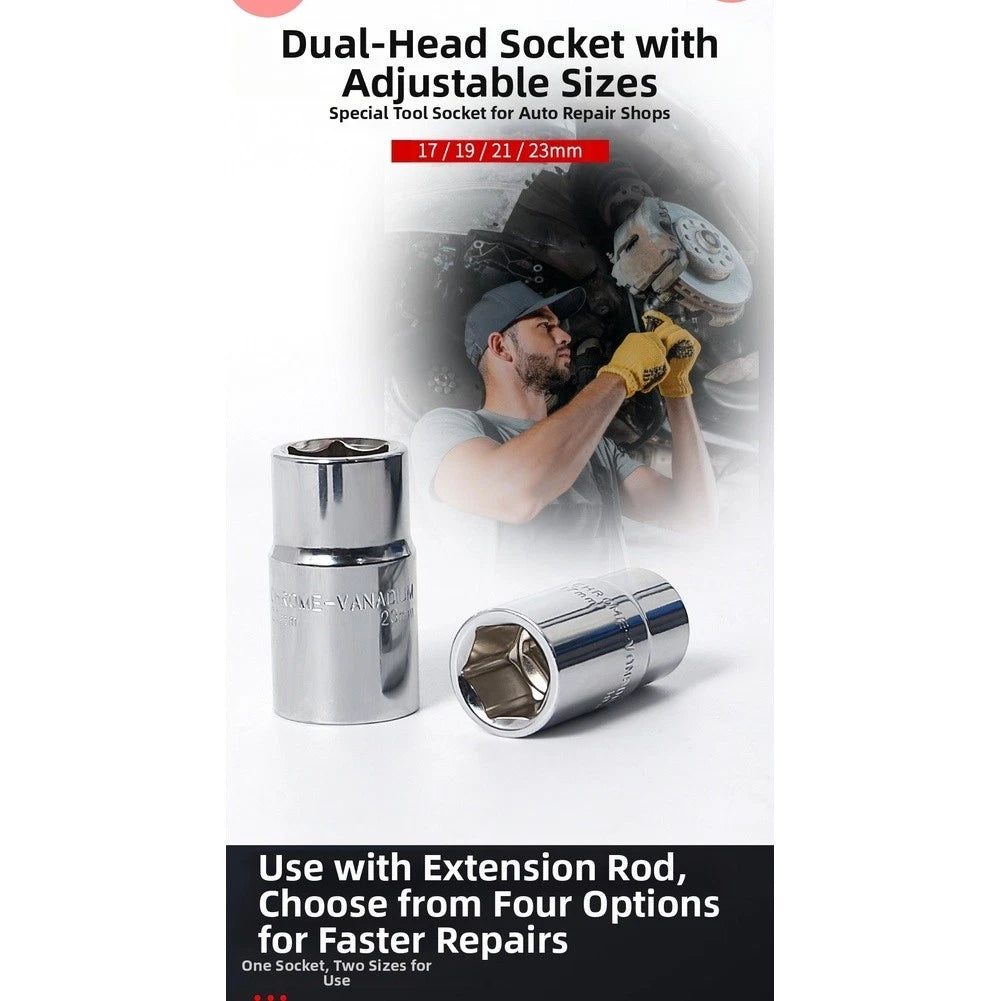 Double Headed Socket Wrench 17 19 21 with Chrome Vanadium Steel