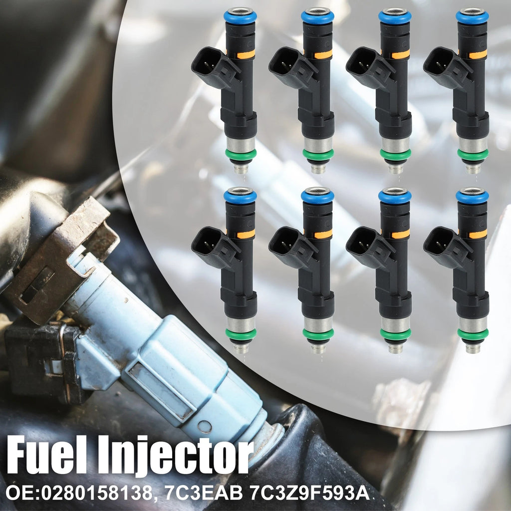 Set of 8 Fuel Injectors 0280158138 for Ford F-150 (2007–2008)