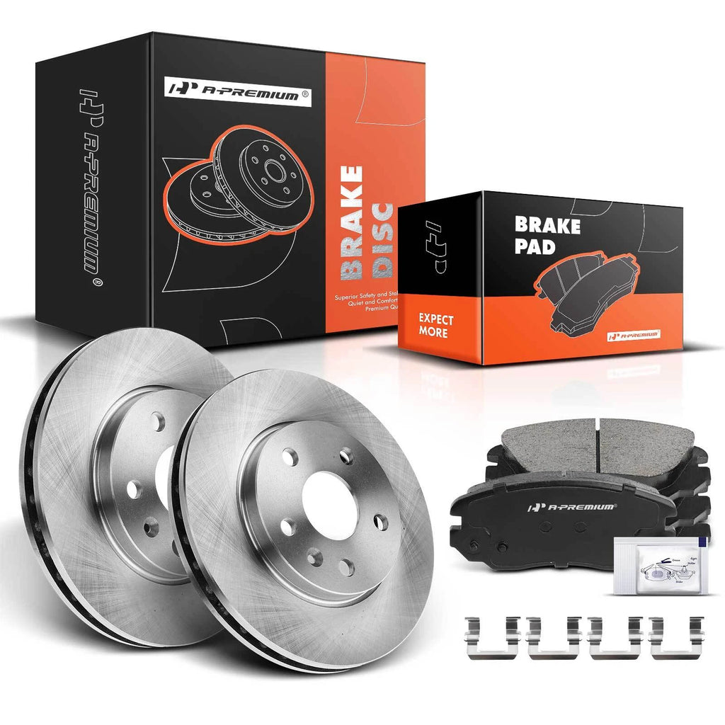 Front Disc Brake Rotors & Ceramic Pads for Chevy Malibu (2013–2015)