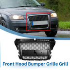 Front Upper Bumper Grille Grill for Audi A3 (2008–2012) 8P0853651M Black