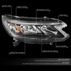 LED Headlight Lamp for Honda CR-V (2015–2016) Right Chrome Housing