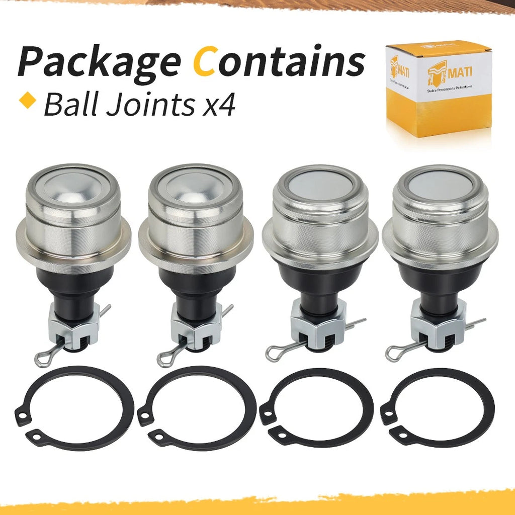 Set of 4 Upper Lower Ball Joints for Honda Rancher TRX 350 400 420 (2000–2023)