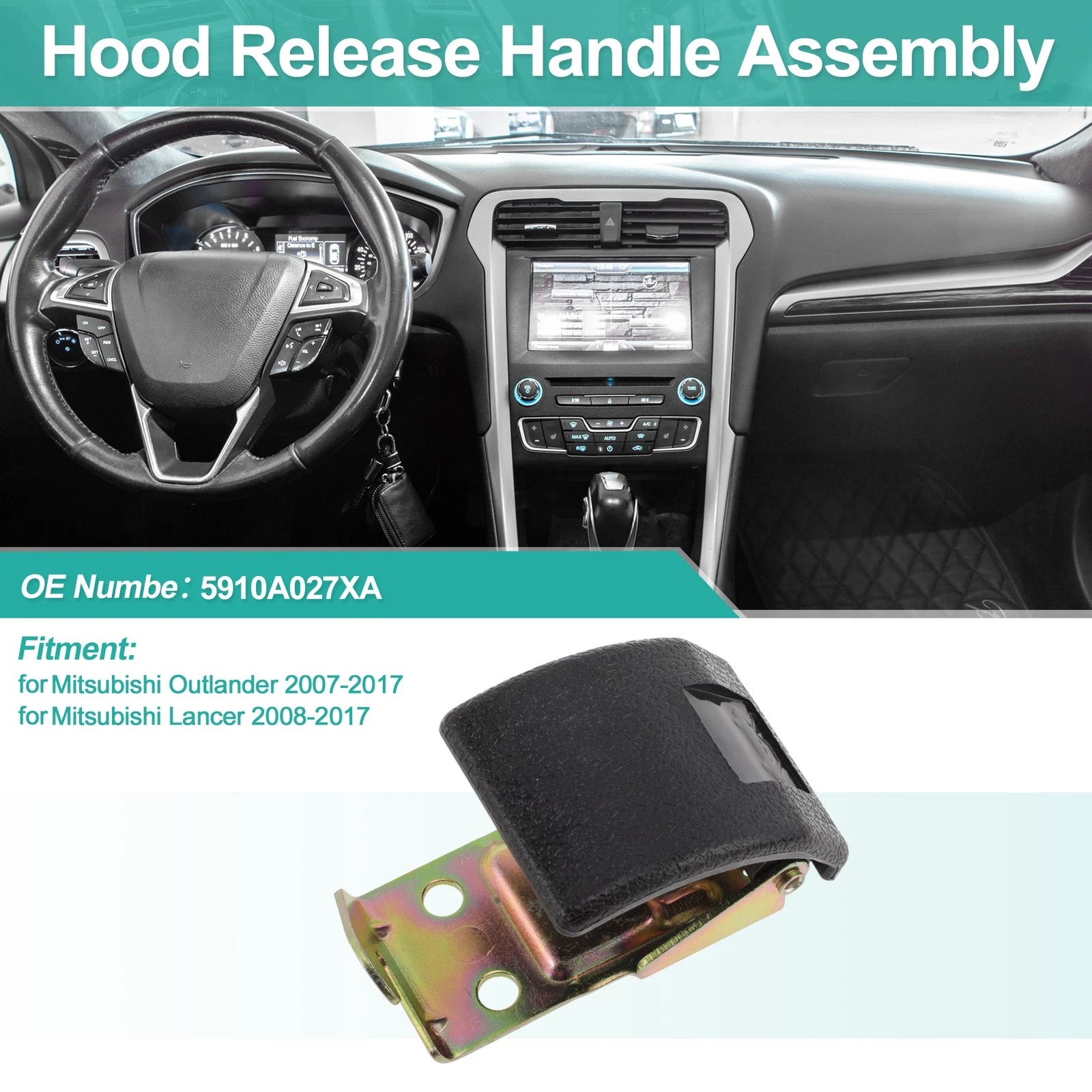 Hood Latch Release Handle for Mitsubishi Outlander (2007–2017) No. 5910A027XA