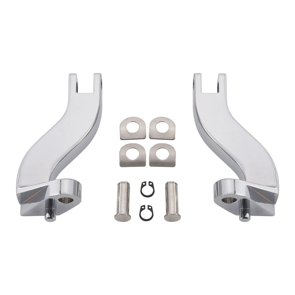 Chrome Passenger Footpeg Mount Bracket for Harley Road Glide (1993–2025)