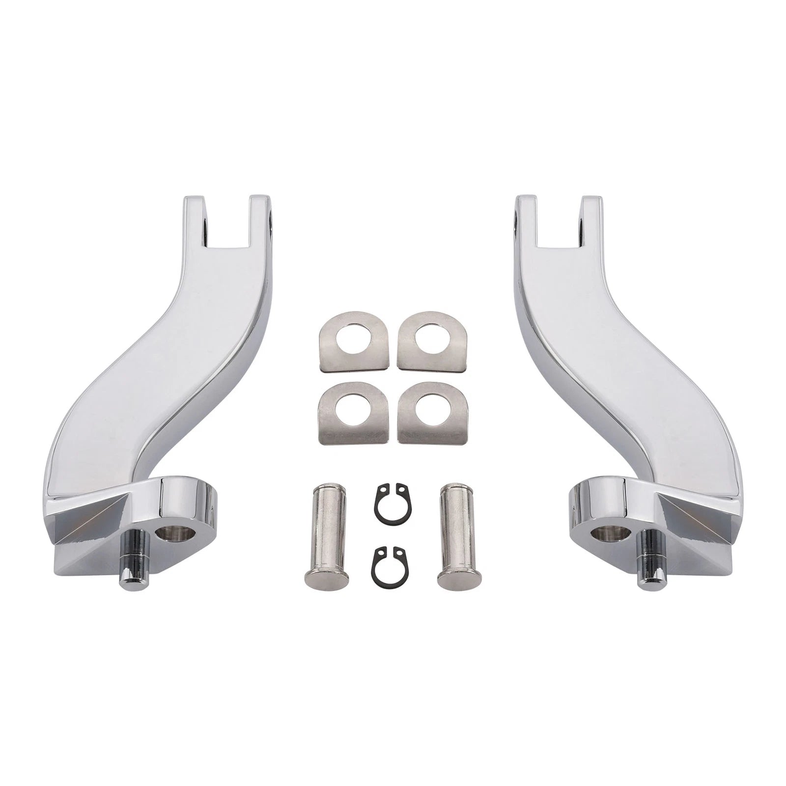 Chrome Passenger Footpeg Mount Bracket for Harley Road Glide (1993–2025)
