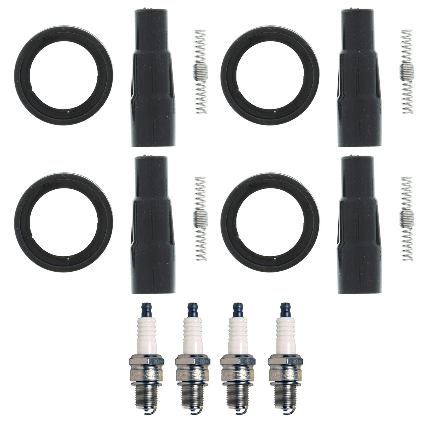 Set of 4 Denso Iridium Spark Plugs & Coil Boots for CT200h Corolla (2011–2013)