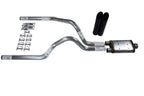 Dual Exhaust Kit for Dodge Dakota (1997–2005) - 2.5" Black Tips