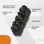 Power Window Switch for Chevy 1500 2003–2007 (15883320) Black