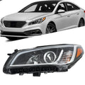 Driver Side Headlight Assembly for Hyundai Sonata (2015–2017) Halogen Clear