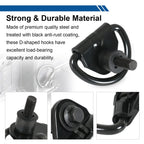 Set of 6 Black Cargo D-Hooks for Ford Transit 150 250 350 (2015–2023)