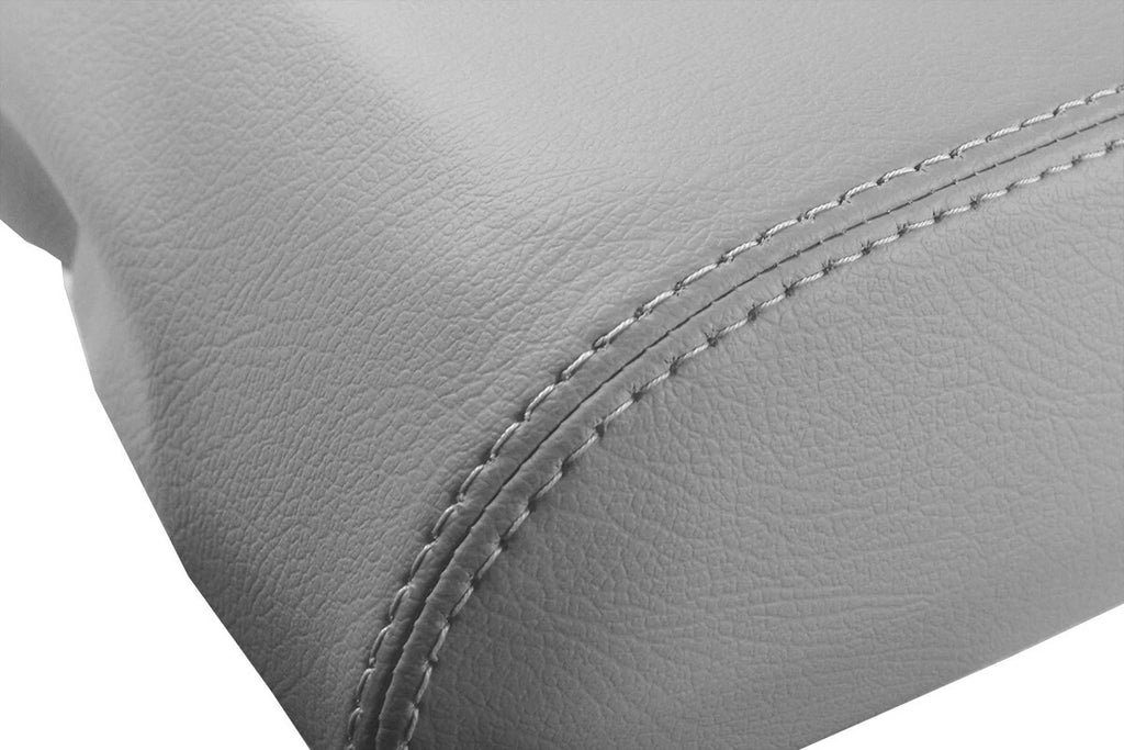 Leather Console Lid Pull Over Cover for Toyota Sequoia (2008–2022) Gray