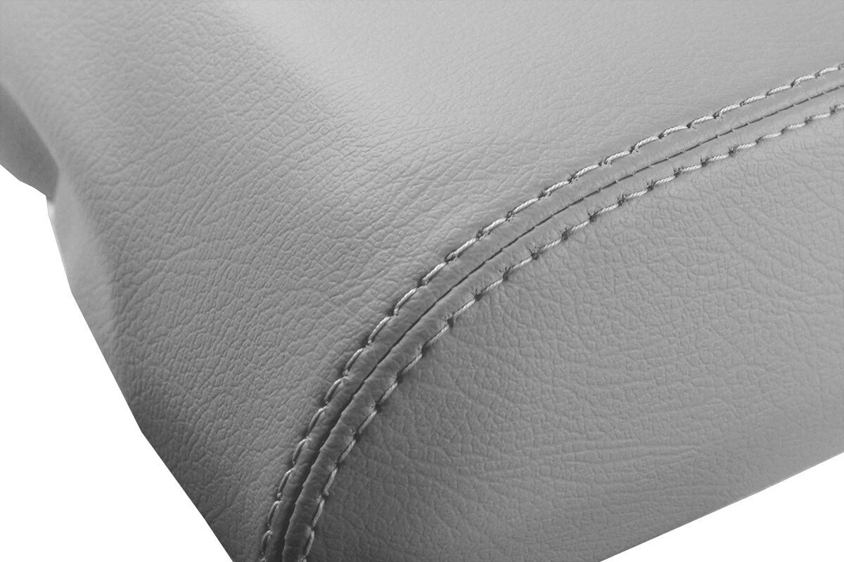 Leather Console Lid Pull Over Cover for Toyota Sequoia (2008–2022) Gray
