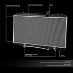 Aluminum Replacement Radiator for Mazda RX-8 (2009–2011) DPI 13102