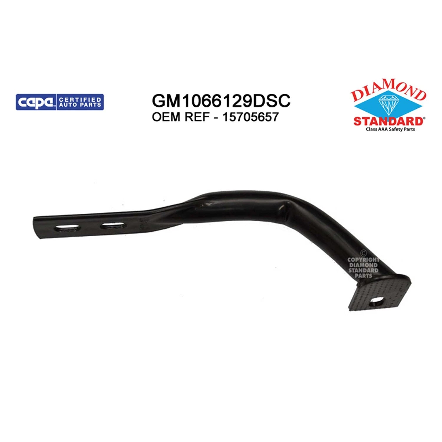 Replacement Steel Front Driver Side Outer Bumper Face Bar Brace