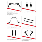 12Pcs Front Control Arm w/Ball Joint & Sway Bar Kit for Dodge Journey (2009–2020)